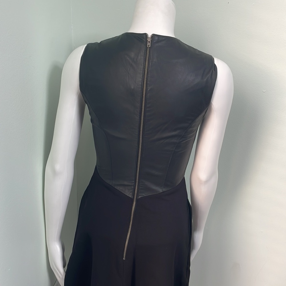 Reiss Tennyson Black Leather Dress - Picture 6 of 11